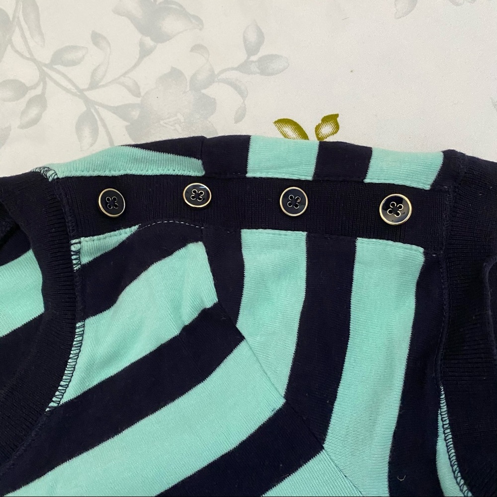 Talbots Size MP Striped Weekend Tee - Picture 3 of 8